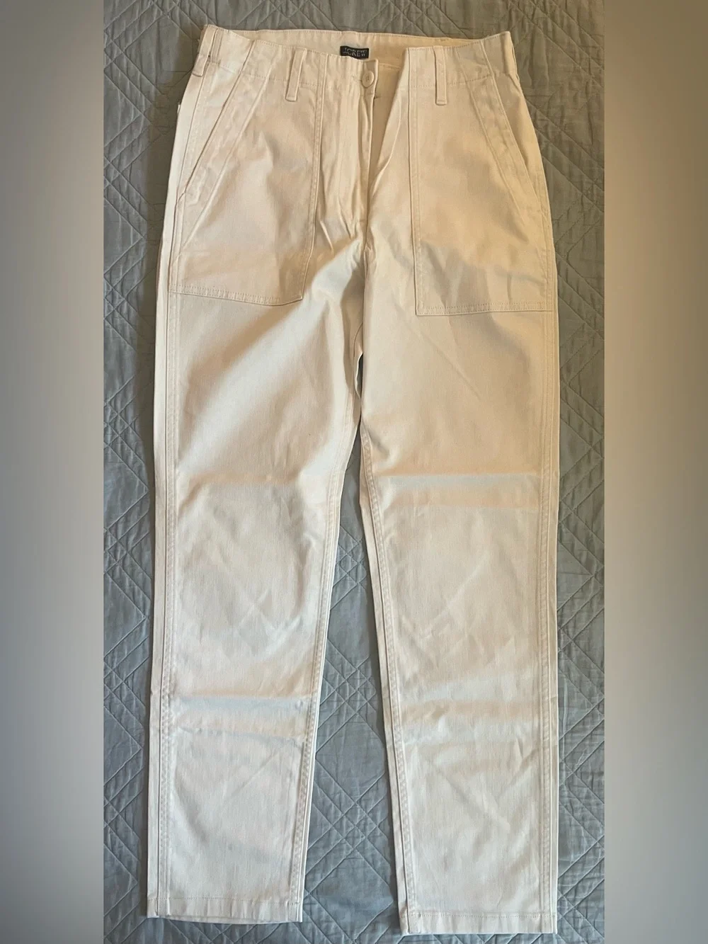 J CREW Tall patch-pocket slim chino pant in Natural Size 8T NWD $98 CS210